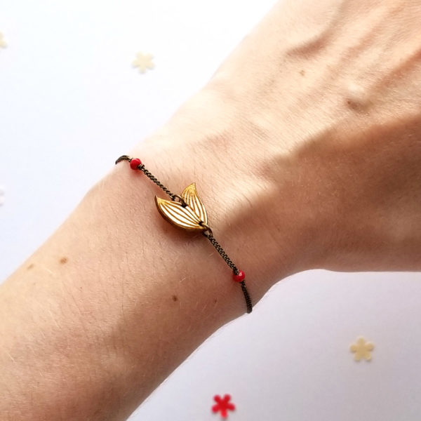 Bracelet feuilles en bois d'érable