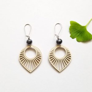 Sun - boucles d'oreilles art déco
