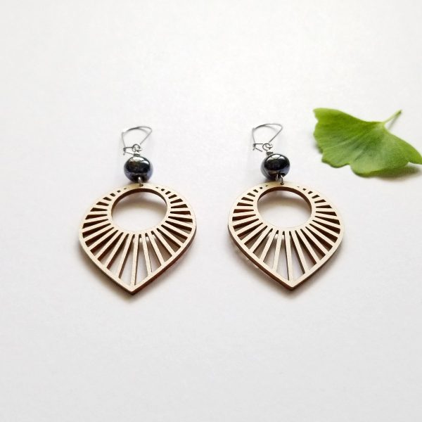 Sun - boucles d'oreilles art déco – Image 4