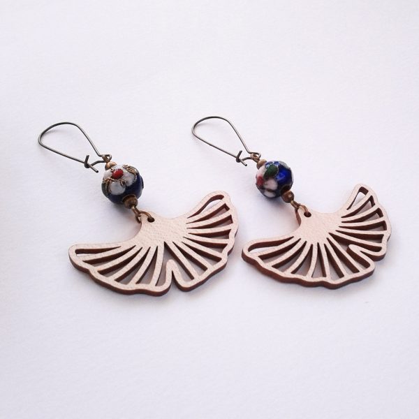 Ginkgo 銀杏 - Boucles d'oreilles feuilles de ginkgo - 6 coloris disponibles – Image 13