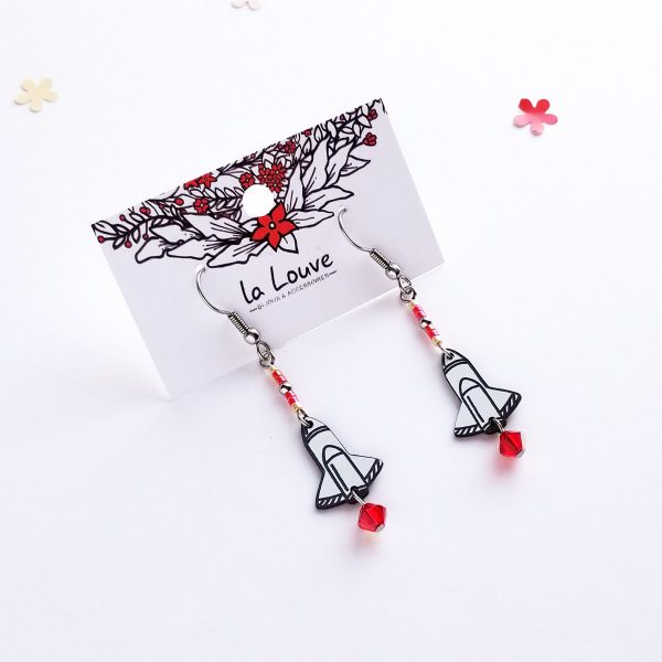 Fusée - boucles d'oreilles