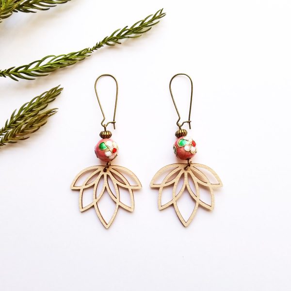 Lotus - boucles d'oreilles - 6 coloris disponibles – Image 7