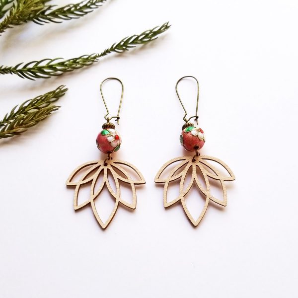 Lotus - boucles d'oreilles - 6 coloris disponibles – Image 5