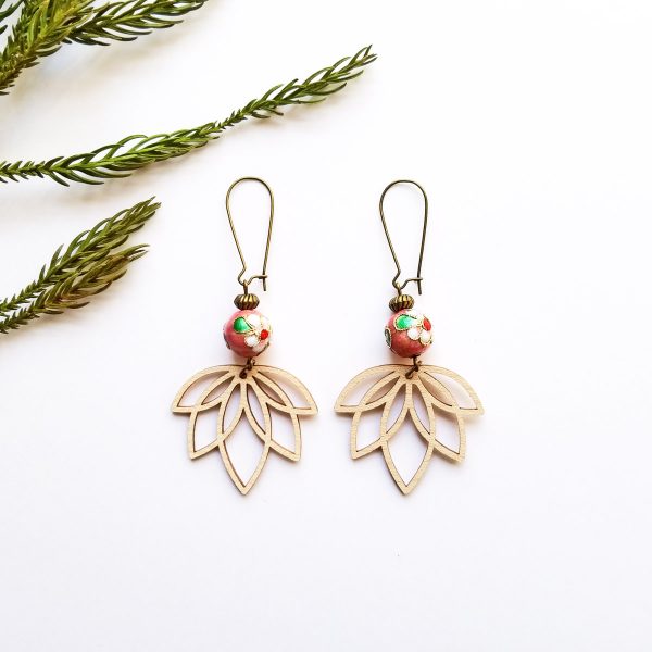 Lotus - boucles d'oreilles - 6 coloris disponibles – Image 3