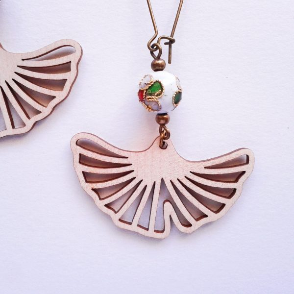Ginkgo 銀杏 - Boucles d'oreilles feuilles de ginkgo - 6 coloris disponibles – Image 12