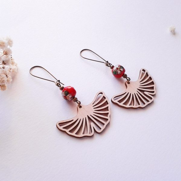 Ginkgo 銀杏 - Boucles d'oreilles feuilles de ginkgo - 6 coloris disponibles – Image 9