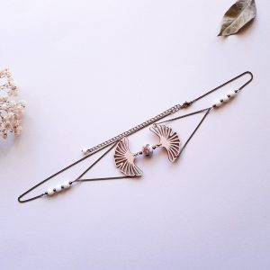 Ginkgo 銀杏 - headband rétro - personnalisable