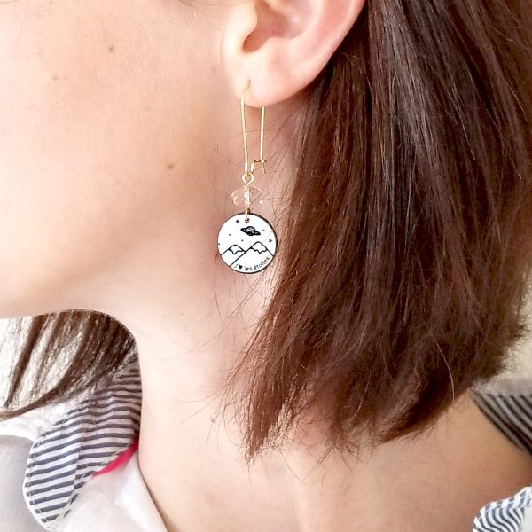 "J'aime les étoiles" - boucles d'oreilles